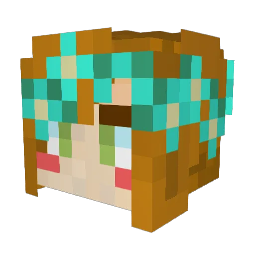 maiah5 Minecraft avatar head, 3D render