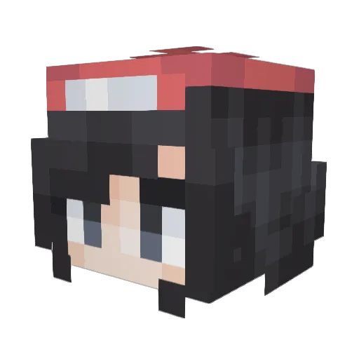 maiasol Minecraft avatar head, 3D render