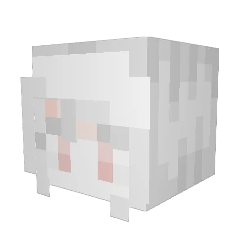 maidbling Minecraft avatar head, 3D render