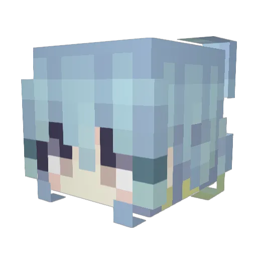 maidiuliu Minecraft avatar head, 3D render