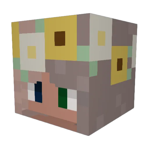 maii_maii Minecraft avatar head, 3D render
