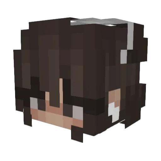 maiily Minecraft avatar head, 3D render
