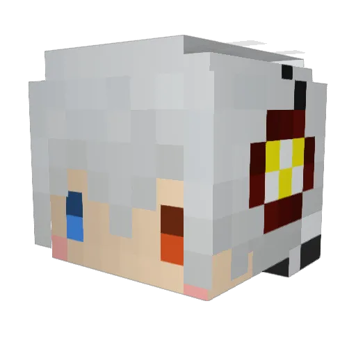 maikukosyou Minecraft avatar head, 3D render
