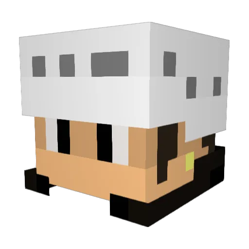 maikuuuu Minecraft avatar head, 3D render