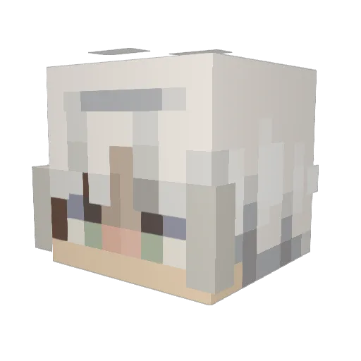 mailbox____ Minecraft avatar head, 3D render