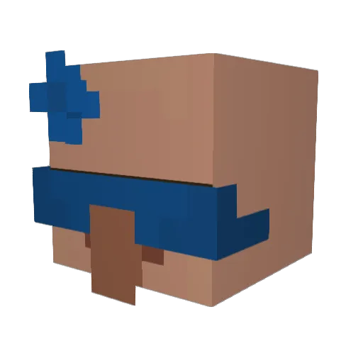 mailevisen Minecraft avatar head, 3D render