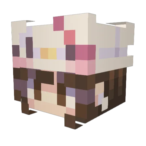 mailouwu Minecraft avatar head, 3D render