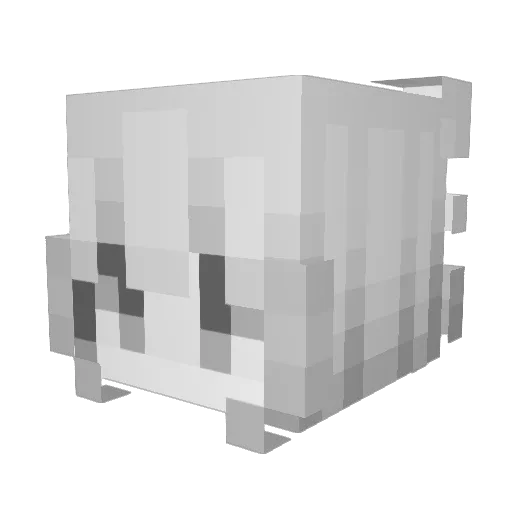 mainbabe Minecraft avatar head, 3D render