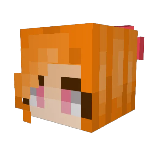 maincharacter05 Minecraft avatar head, 3D render