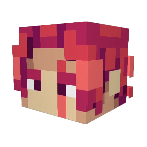 mainframebb Minecraft avatar head, 3D render