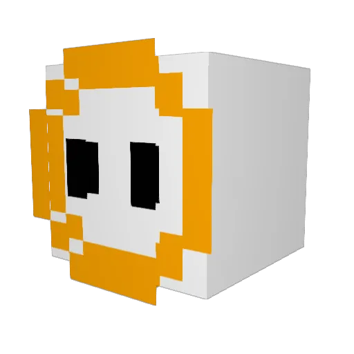 mainkraftler Minecraft avatar head, 3D render