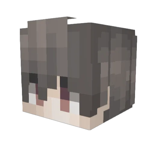 maintenant Minecraft avatar head, 3D render