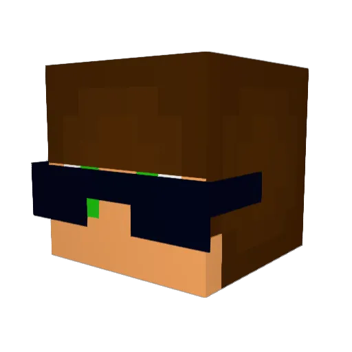 maintp Minecraft avatar head, 3D render