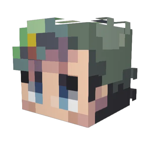 maiorx Minecraft avatar head, 3D render