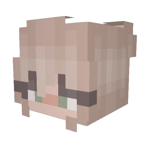 maireadlol Minecraft avatar head, 3D render