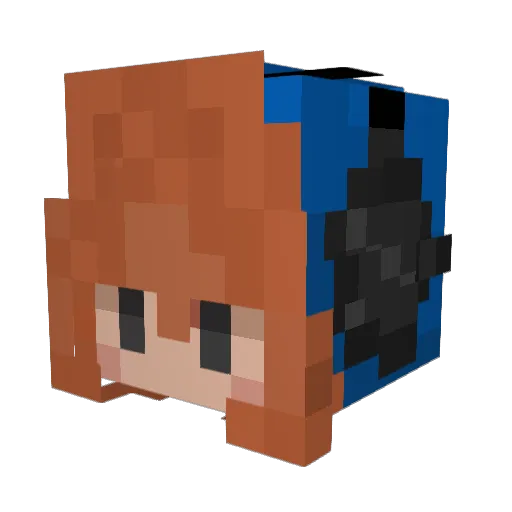 mairinn Minecraft avatar head, 3D render