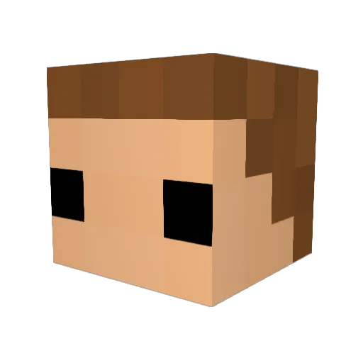 maism Minecraft avatar head, 3D render
