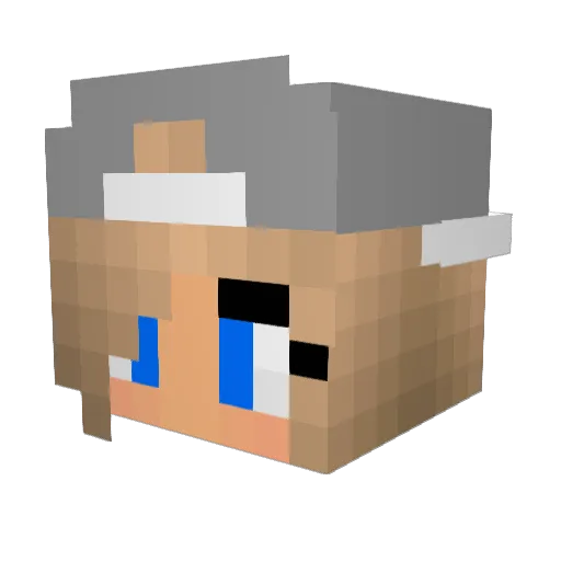 maisuuu Minecraft avatar head, 3D render