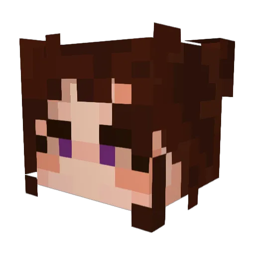 maiumia Minecraft avatar head, 3D render
