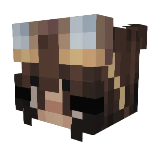 maizloui Minecraft avatar head, 3D render