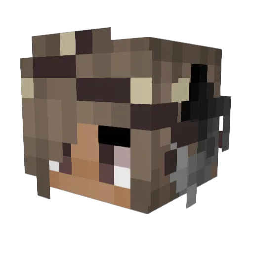 majamatt Minecraft avatar head, 3D render