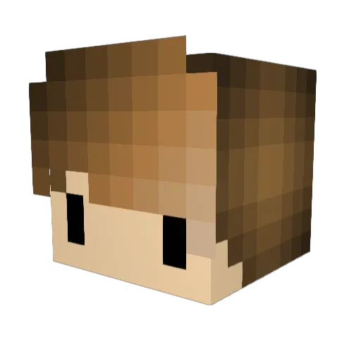 majang687 Minecraft avatar head, 3D render