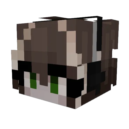 majayolooo Minecraft avatar head, 3D render