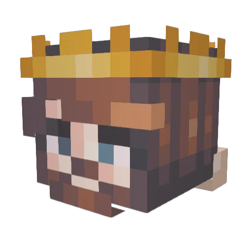 majecekk Minecraft avatar head, 3D render