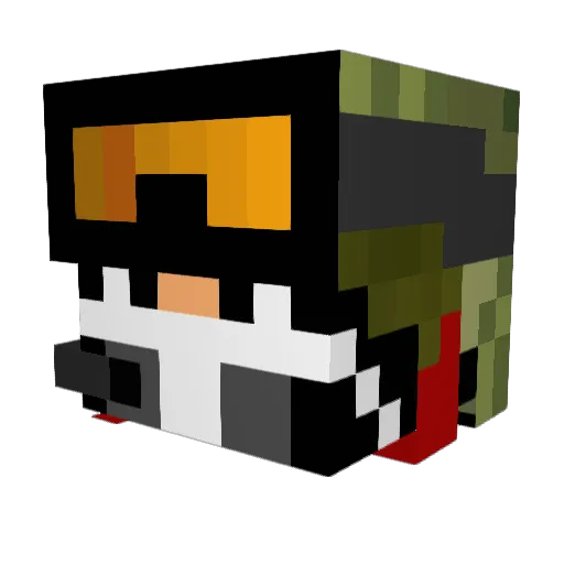 majer98 Minecraft avatar head, 3D render