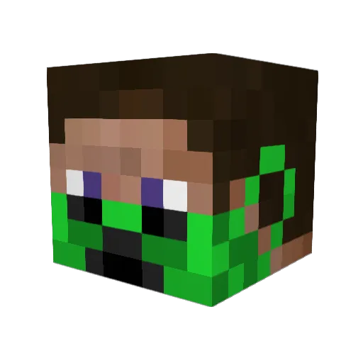 maji132 Minecraft avatar head, 3D render