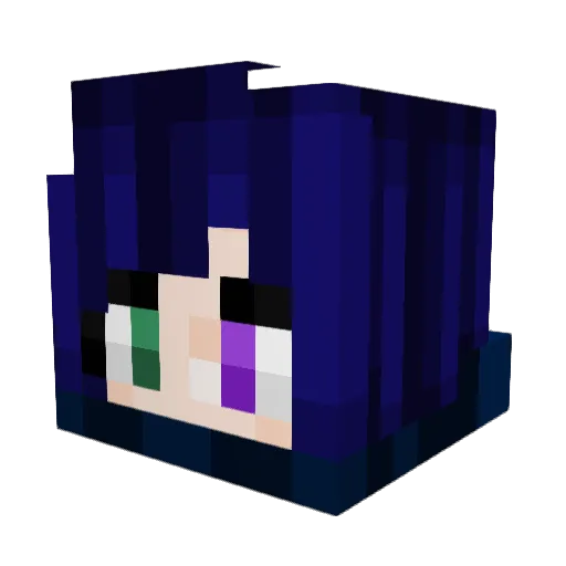 majialu Minecraft avatar head, 3D render