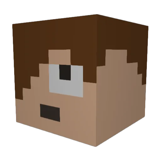 majin2001 Minecraft avatar head, 3D render