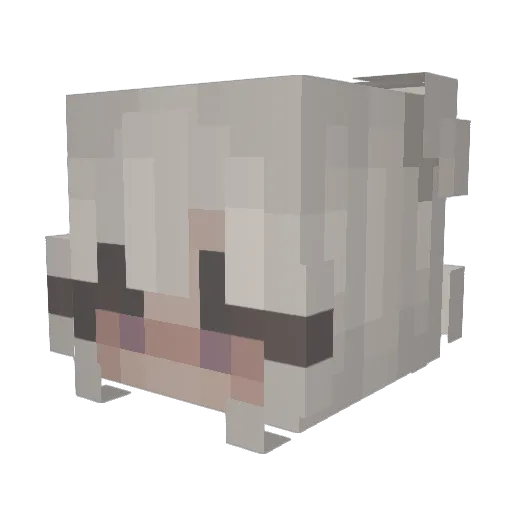 majkitty Minecraft avatar head, 3D render