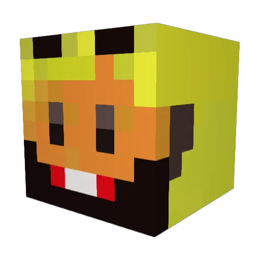 majkops Minecraft avatar head, 3D render