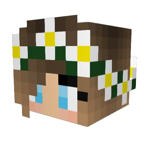 majlangl Minecraft avatar head, 3D render