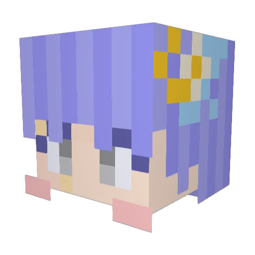 majokc Minecraft avatar head, 3D render