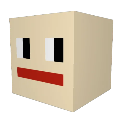 major933 Minecraft avatar head, 3D render