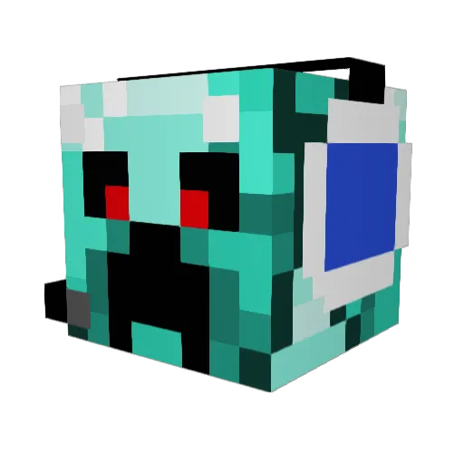 major_creeper07 Minecraft avatar head, 3D render