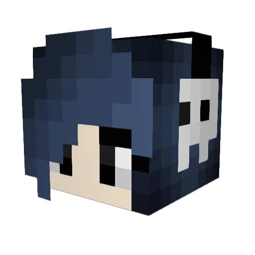majoras_mask27 Minecraft avatar head, 3D render