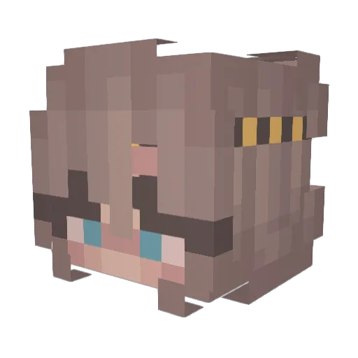majorbutini Minecraft avatar head, 3D render
