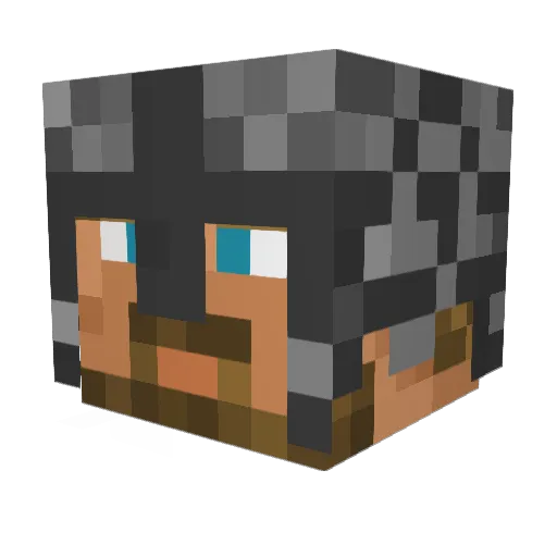 majordome Minecraft avatar head, 3D render