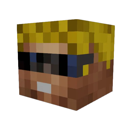 majorglory77 Minecraft avatar head, 3D render