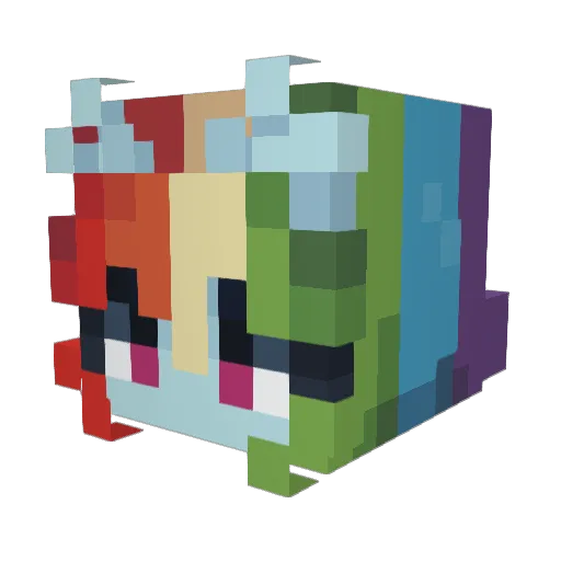majorhearts Minecraft avatar head, 3D render