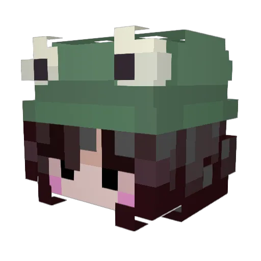 majorika_ Minecraft avatar head, 3D render