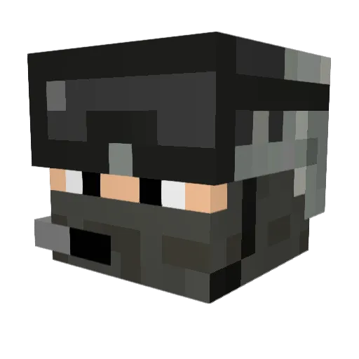 majorscott Minecraft avatar head, 3D render