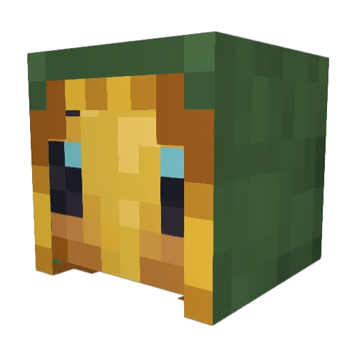majotalon Minecraft avatar head, 3D render