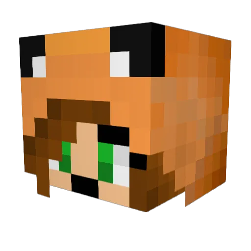 majseslays Minecraft avatar head, 3D render
