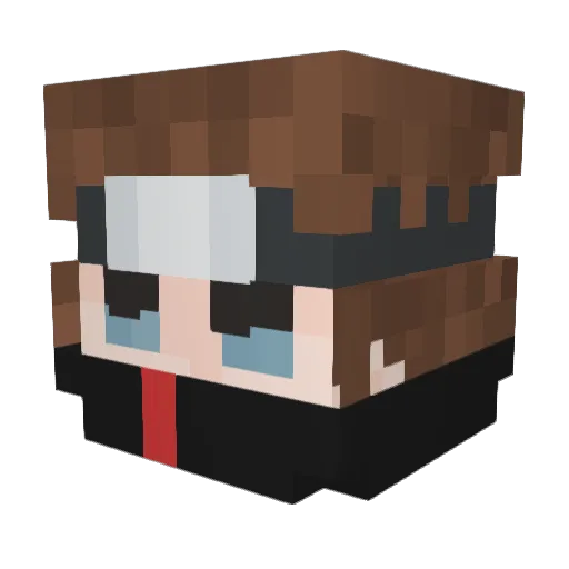 majsneros Minecraft avatar head, 3D render