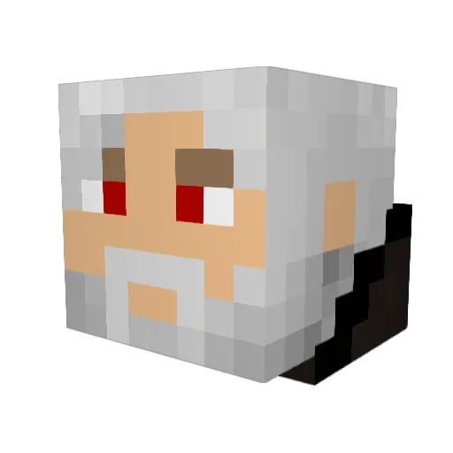 majubi Minecraft avatar head, 3D render