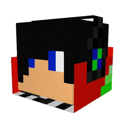 mak47 Minecraft avatar head, 3D render